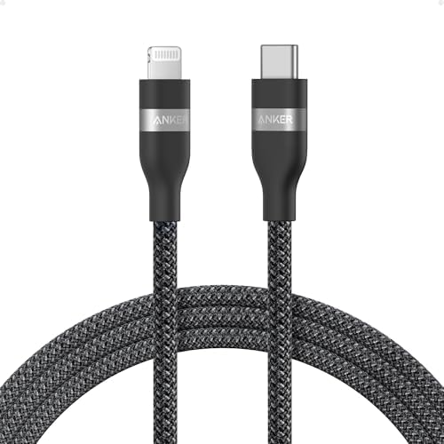 Rakuten - 【ポイント2倍】 【クーポン付】 USB-C & ライトニング ケーブル (高耐久ナイロン) 0.9m ブラックMFi認証 iPhone 14 / 13 / 12 / SE (第3世代) iPad 各種対応