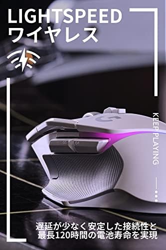 【ポイント2倍】 【1,000円引クーポン付】 Logicool G(ロジクール G) G502 X PLUS LIGHTSPEED ワイヤレス RGB ゲーミングマウス HERO 25Kセンサー LIGHTFORCE ハイブリッドスイッチ 13個プログラムボタン LIGHTSYNC RGB POWERPLAY無線充電 G502XWL-RGBWH ホワイト 国内正規品