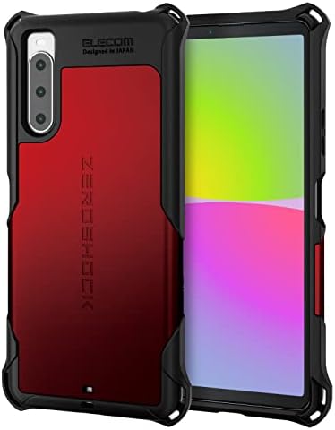   エレコム Xperia 10 IV (SO-52C SOG07 A202SO) ケース カバー ZEROSHOCK ハイブリッド 耐衝撃 衝撃吸収 ストラップホール付 レッド PM-X222ZERORD