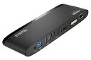 【1,000円クーポン付】 USB3.0 ドッキングステーション 横置き Windows および Mac 用 - デュアルモニター HDMI 送料無料