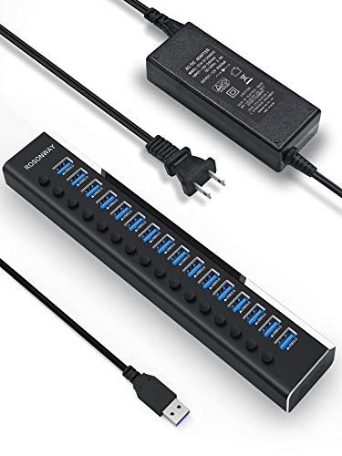 【200円引クーポン付】 USB ハブ 3.0 16ポート アルミ製 USB Hub 100W セルフパワー USBハブ 送料無料