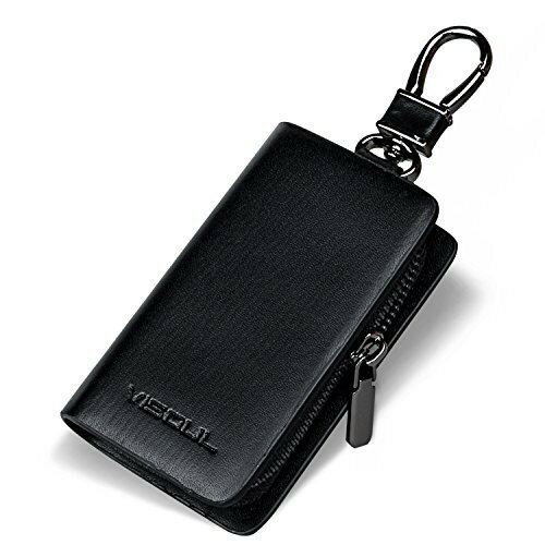 【200円引クーポン付】 スマートキーケース VISOULR キーケース本革 イタリア革 カバー型 キーホルダー 牛革 メンズキーケース メンズ 送料無料のサムネイル