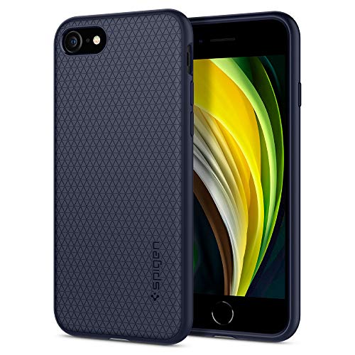 【ポイント2倍】 【200円引クーポン付】 Spigen iPhone SE3 ケース 第3世代 2022 iPhone SE2 ケース 第2世代 シュピゲン iPhone7用ケース iPhone8用 ケース TPU 衝撃吸収 Qi充電 ワイヤレス充電 リキッド・エアー 042CS21189 (ミッドナイト・ブルー) 送料無料