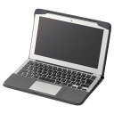 【200円引クーポン付】 エレコム ファブリックカバー MacBookAir 11.6インチ対応 ブラック MB-A11FCBK 送料無料