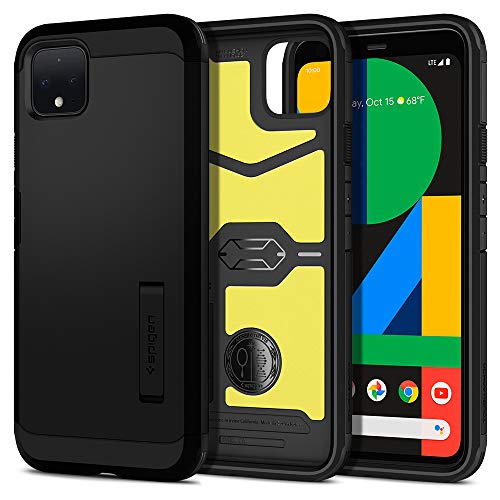 【200円引クーポン付】 Spigen Google Pixel 4XL ケース 耐衝撃 スタンド機能 シュピゲン 米軍MIL規格取得 三重構造 衝撃 吸収 タフ・アーマー F25CS27551 (ブラック) 送料無料