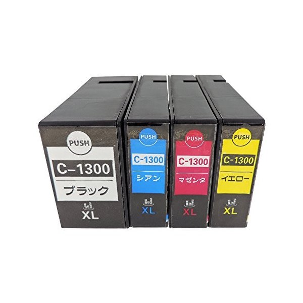 【200円引クーポン付】 PGI-1300XL(BK/C/M/Y)-4色セット　[Canon]新互換インクカートリッジLED・残量表..