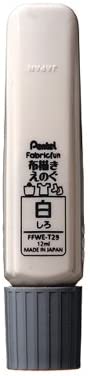 【200円引クーポン付】 ぺんてる 布描き絵の具 ファブリックファン FFWE-T29 5個セット 白 送料無料