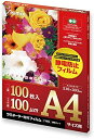 アスカ ラミネートフィルム A4サイズ F1026 静電防止 100枚入り 100μ 送料無料