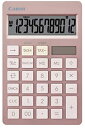 【200円引クーポン付】 Canon キヤノン スタイリッシュデザイン電卓 抗菌仕様 HS-1200TC ピンク 送料無料