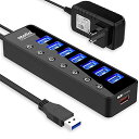 【200円引クーポン付】 USB ハブ atolla USB 3.0 Hub 7ポート増設 + 1充電ポート USB拡張 セルフパワー/バスパワー USB 送料...
