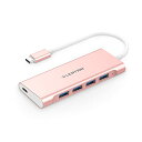 【200円引クーポン付】 LENTION 4ポートUSB Type-C ハブ 5in1機能拡張 PD充電機能 USB-C 変換アダプタ hub 送料無料