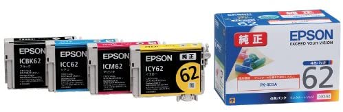 Rakuten - 【ポイント2倍】 【500円引クーポン付】 エプソン 純正 インクカートリッジ クリップ IC4CL62 4色パック 送料無料