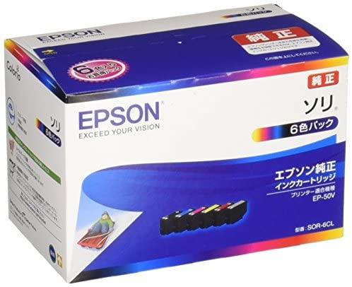Rakuten - 【ポイント2倍】 【クーポン付】 エプソン 純正 インクカートリッジ ソリ SOR-6CL 6色パック 送料無料