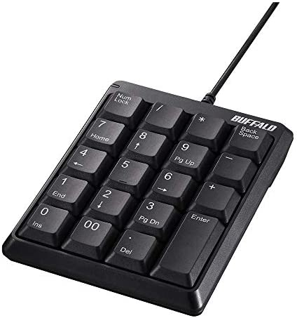BUFFALO 有線コンパクトテンキーボード ブラック BSTK110BK 送料無料