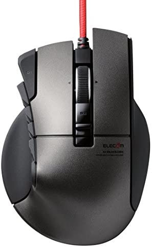【200円引クーポン付】 エレコム ゲーミングマウス DUX 有線 14ボタン 3500dpi ハードウェアマクロ対応 M-DUX50BK 送料無料