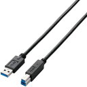 【200円引クーポン付】 エレコム USBケーブル B USB3.0 (USB A オス to USB B オス) スタンダード 3m ブラック 送料無料