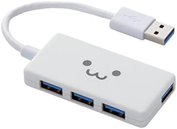 Rakuten - 【ポイント2倍】 【クーポン付】 エレコム USB3.0 ハブ 4ポート バスパワー コンパクト ホワイト U3H-A416BF1WH 送料無料