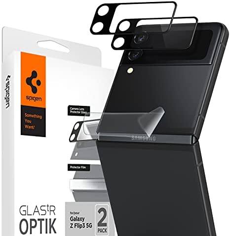 Rakuten - 【ポイント2倍】 【クーポン付】 Spigen 保護フィルム Galaxy Z Flip 3 シュピゲン 対応 4枚セット カメラ用のカメラフィルム 2枚と ヒンジ用 保護フィルム2枚 送料無料