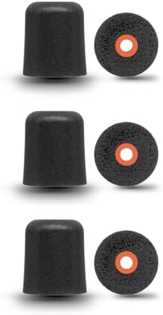 低反発素材交換用イヤーチップ Westone Etymotic Elgin Plugfones ISOtunes PRO/Xtra/Sport Advance BT/Wired/PRO Awareイヤホン用 快適フィット (3ペア M ブラック)