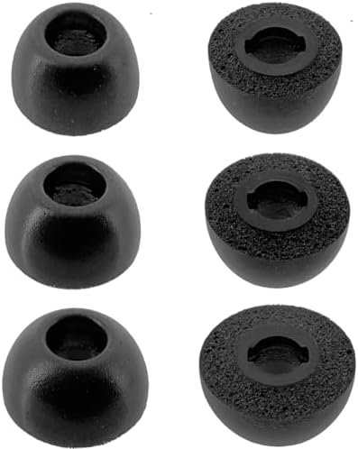 交換用低反発素材イヤーチップ ステータスオーディオ Between Pro/Between 3ANC / Status Pro X イヤホン 3ペア (S/M/L) ブラック フォームイヤーチップ