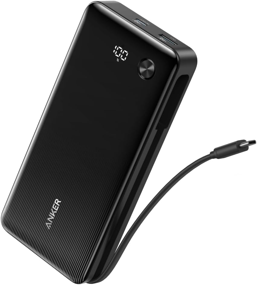【ポイント2倍】 【クーポン付】Anker Zolo Power Bank (20000mAh, 87W, Built-In USB-Cケーブル, For PC)モバイルバッテリー 20K 大容量 PD対応 USB-C急速充電 PSE認証済 法人向け BCP対策 防災 業務利用 ノートPC / スマホ / iPhone 18対応 moderatoshop-10085920 モデラート マウス 充電器 ケース パッケージ画像