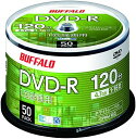 【200円引クーポン付】 バッファロー DVD-R 1回録画用 4.7GB 50枚 スピンドル CPRM 片面 1-16倍速 ホワイトレーベル 送料無料