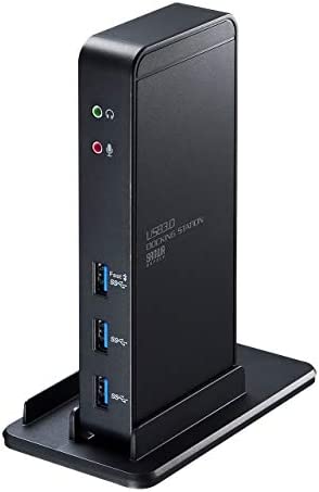 ＜店内2点以上お買上げでさらに200円引クーポン進呈＞ サンワサプライ タブレットスタンド付きUSB3.0ドッキングステーション USB-CVDK3 送料無料 USBケーブル1本でノートPCにモニタ・周辺機器を一括接続。USBケーブル1本でHDMI/アナログディスプレイ出力、有線LAN接続、USBオーディオ接続、各種USBデバイスの拡張接続が可能です。頻繁に持ち運びする小型ノートパソコンやタブレットなどをUSBケーブル1本の接続で様々な機器に接続・出力でき、快適な操作環境を実現します。オフィスなどではスマートに接続し、会議など移動時にはUSBケーブル1本を抜くだけです。USBポートからのディスプレイ増設(HDMI・VGA)に対応しており、簡単にマルチディスプレイ環境(ミラーモード/拡張モード)を実現できます。