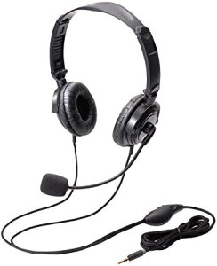 【200円引クーポン付】 エレコム ヘッドセット マイク 4極 両耳 オーバーヘッド 耐久コード 折り畳み式 1.8m HS-HP20TBK 送料無料
