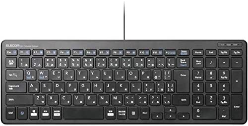 【200円引クーポン付】 エレコム キーボード 有線 パンタグラフ コンパクトキーボード ブラック TK-FCP097BK 送料無料