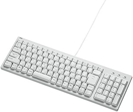 【200円引クーポン付】 サンワサプライ 有線コンパクトキーボード テンキー付き USB接続 日本語103キー メンブレン USB-PS/2変換アダプタ付き ホワイト SKB-KG2WN2 送料無料