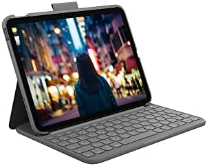 【200円引クーポン付】 ロジクール Logicool iPad 10.9インチ 第10世代 対応 キーボード付きケース Slim Folio iK1060GRA ワイヤレス Bluetooth キーボード 一体型 ケース 国内正規品 2年間メーカー保証 オックスフォードグレー 送料無料