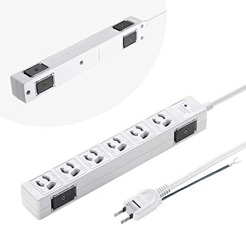 【ポイント2倍】 【300円引クーポン付】 サンワサプライ 雷ガードタップ 3P・6個口・5m 2面マグネット付き TAP-SPWMG36-5 送料無料