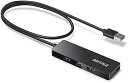 バッファロー USB ハブ USB3.0 スリム設計 4ポート 60cm バスパワー 軽量 Windows Mac PS4 PS5 送料無料
