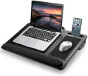 【200円引クーポン付】 エレコム ノートPCテーブル マウスパッド付 リストレスト付 スマホスタンド付 ハンドル付 17インチ 送料無料(2)