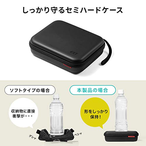 【ポイント2倍】 【クーポン付】 サンワダイレクト トラベルポーチ ガジェットポーチ セミハード 仕切り付 旅行 出張 便利グッズ マウス ケーブル 送料無料 moderatoshop-10052651 モデラート ガジェットショップ サンプル画像3