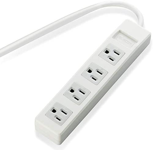 Rakuten - 【ポイント2倍】 【クーポン付】 エレコム 電源タップ 3ピン 4個口 スイングプラグ 5m グレー T-T01-3450WH/RS