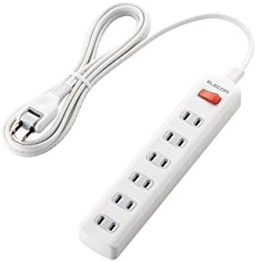 Rakuten - 【ポイント2倍】 【クーポン付】 エレコム 電源タップ 雷ガード 一括スイッチ スイングプラグ 6個口 2.5m ホワイト T-K3A-2625WH