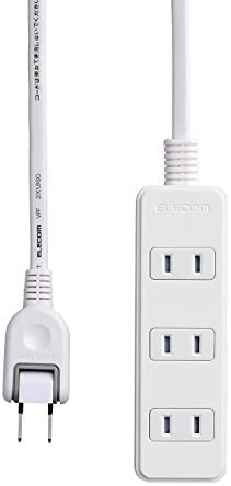 Rakuten - 【ポイント2倍】 【クーポン付】 エレコム 電源タップ 4個口 スイングプラグ ほこり防止シャッター付 2m ホワイト T-TST02-22420WH