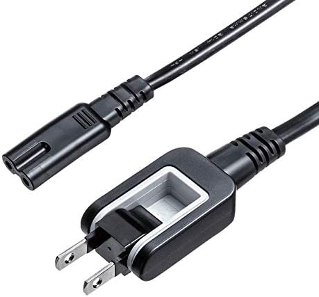 サンワサプライ メガネ型コネクタ対応電源コード（2m） KB-DM2S12A-2