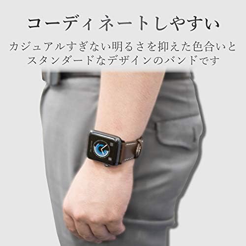 【ポイント2倍】 エレコム Apple Watch バンド 42mm ソフトレザー ラウンドボートタイプ ブラウン AW-42BDLRBBR
