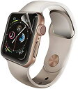 エレコム Apple Watch フィルム 44mm フルカバーフィルム 衝撃吸収 透明 高光沢 AW-44FLAFPRG