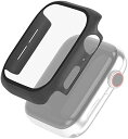 エレコム Apple Watch 40mm フルカバーケース ガラス ブラック AW-40CSPCGBK