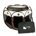 【200円引クーポン付】 ペットサークル 折りたたみ BIGWING 八角形 プレイサークル 犬 猫 兼用 コンパクト メッシュ お出かけ用品 コーヒー S 送...