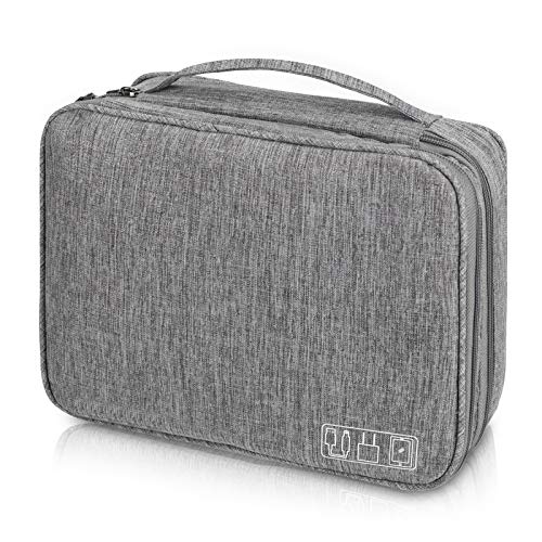 【200円引クーポン付】 ガジェットポーチ トラベルポーチ 高い防水性 3層仕組み 大容量 27*20*9cm オフィス道具 配線 スマホ 送料無料