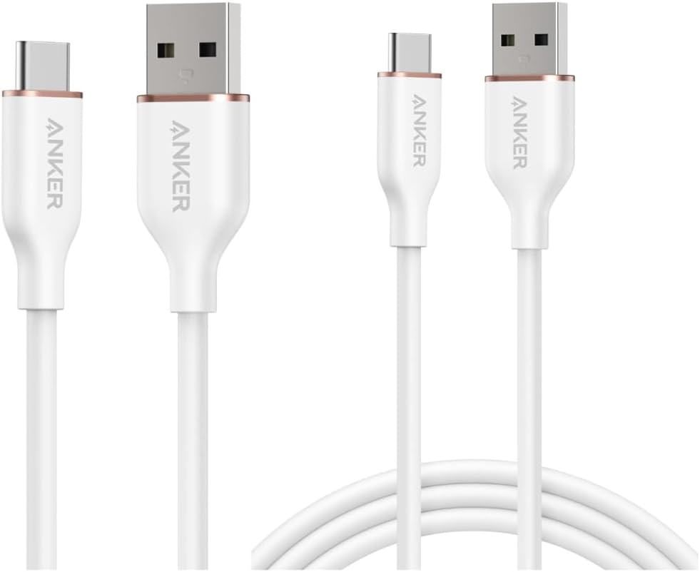 Rakuten - 【ポイント2倍】 【クーポン付】Anker USB-C ＆ USB-A ケーブル (Flow) 絡まないケーブル 15W 結束バンド付き USB-C機器対応 シリコン素材採用 Galaxy iPhone 17 / 16 / 15 各種対応 0.9m & 1.8m クラウドホワイト 送料無料