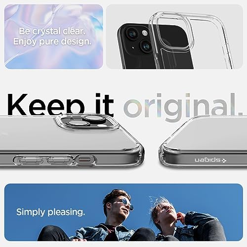 【ポイント2倍】 【200円引クーポン付】 Spigen iPhone15Plus ケース クリア シュピゲン ストラップホール 米軍MIL規格 ウルトラ・ハイブリッド ACS06653 送料無料