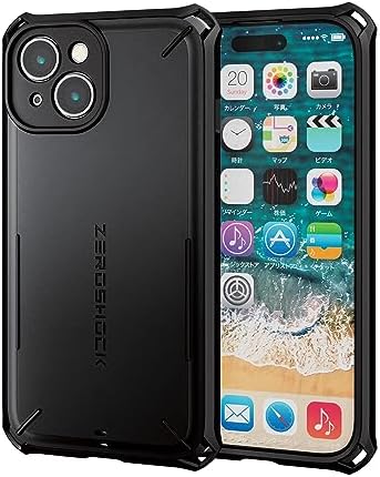 Rakuten - 【ポイント2倍】 【クーポン付】 エレコム iPhone15 ケース ZEROSHOCK カメラ保護 極限保護 超衝撃吸収 5m落下耐性 四つ角ダンパー 送料無料