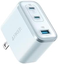 Rakuten - 【ポイント2倍】 【クーポン付】 Nano Charger (70W, 3 Ports) ブルー PD対応/PSE技術基準適合/折りたたみ式プラグiPhone 17 / 16 / 15シリーズ / Air MacBook Windows