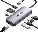 【200円引クーポン付】 usb ハブ Vilcome type-c 8in1 ドッキング 4K HDMI出力 変換 アダプタ PD 充電対応 LAN 送料無料(2)