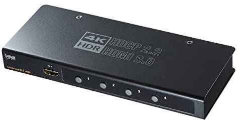 【500円引クーポン付】 サンワサプライ HDMI切替器(4入力・1出力) 4K/60Hz・HDR・HDCP2.2対応 SW-HDR41H 送料無料